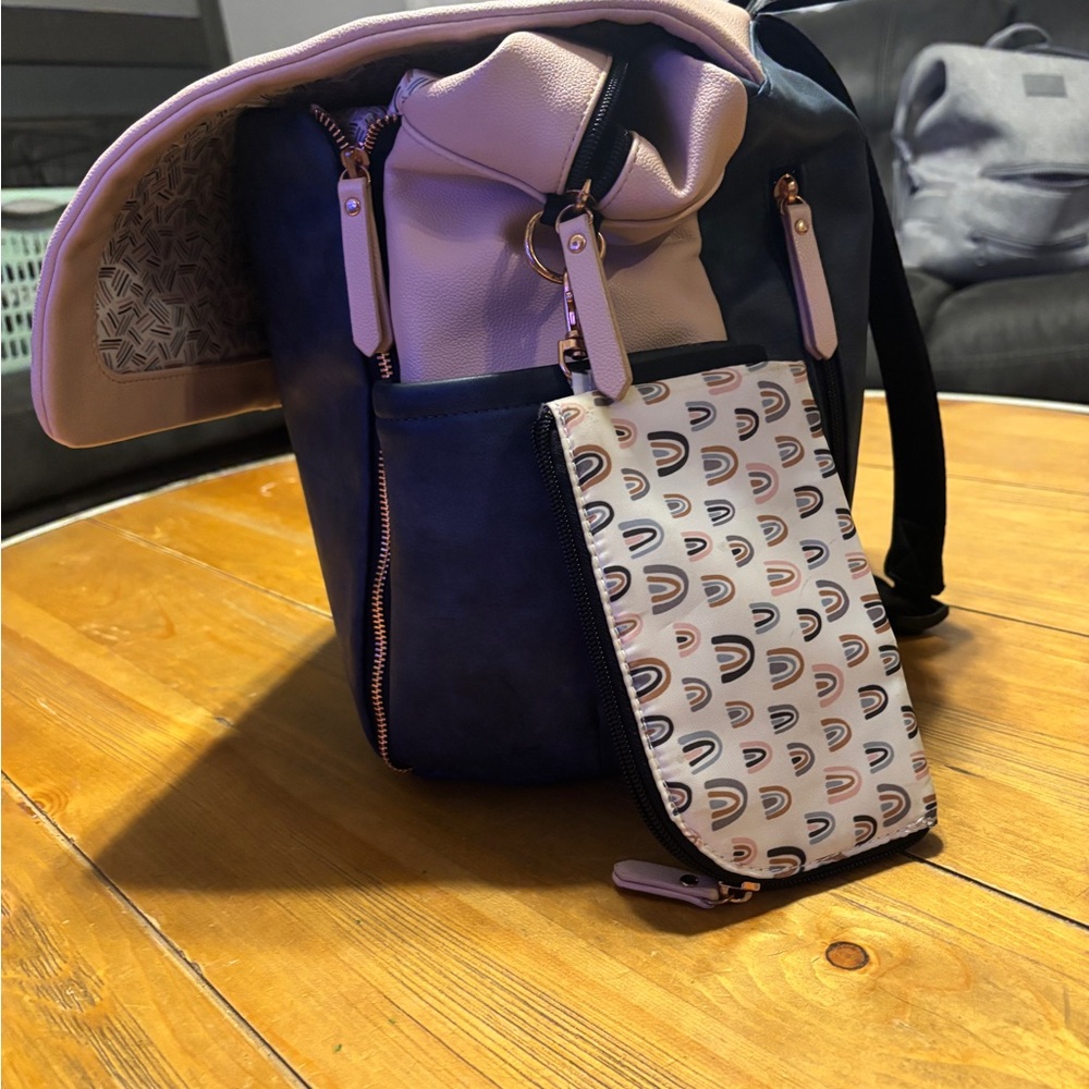 Chic Two-Tone Backpack - Picture 7 of 7